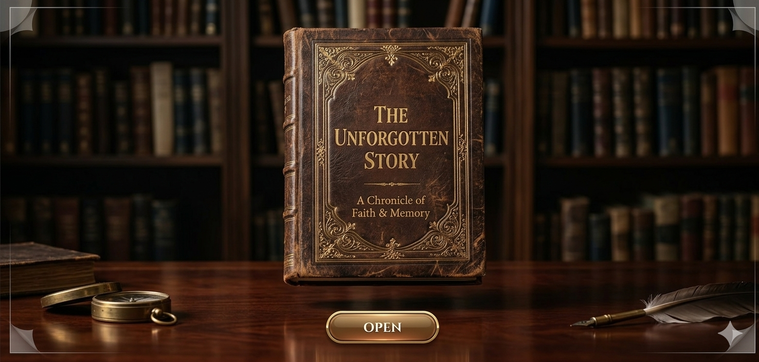 The Unforgotten Story book on a library table
